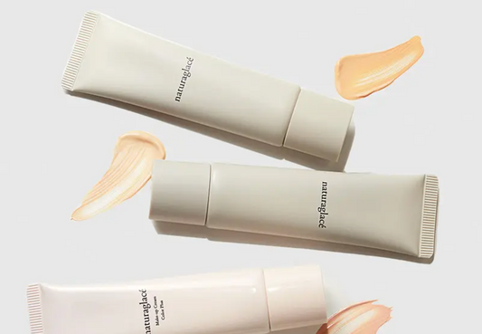 揭開自然之幕，日本naturaglace微珠光隔離乳 Make-up cream